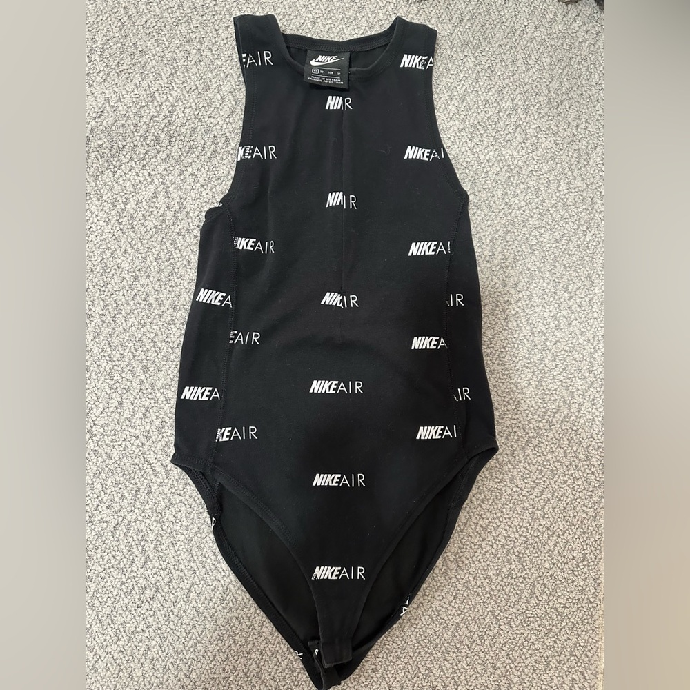 Nike Black Bodysuit with White Nike Air Logos